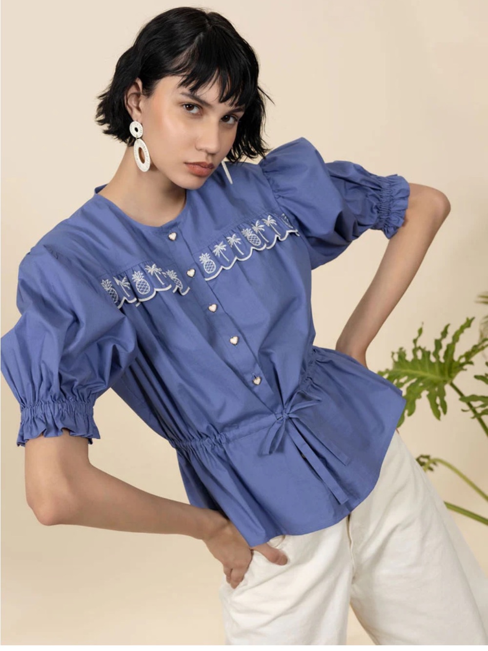Emily Lovelock Jill Blouse Blue